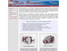 Tablet Screenshot of fluidicflowmeters.com
